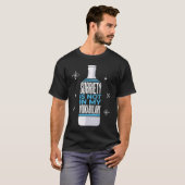 Sobriety Is Not In My Vodkabulary Alcohol Pun T-shirt (Voorkant volledig)
