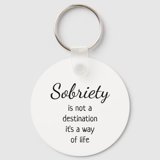 Sobriety Jubileum aangepaste naam en datum Sleutelhanger (Voorkant)