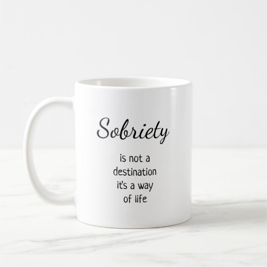 Sobriety Jubileum aangepaste naam & nuchtere datum Koffiemok (Links)