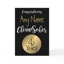 Sobriety kaart 12 stap nuchtere verjaardag verjaar