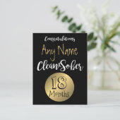 Sobriety kaart 12 stap nuchtere verjaardag verjaar (Staand voorkant)