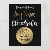 Sobriety kaart 12 stap nuchtere verjaardag verjaar (Voorkant)