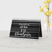 Sobriety kaart gepersonaliseerd 12 stappen herstel (Gele Bloem)