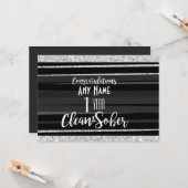 Sobriety kaart gepersonaliseerd 12-stappen herstel (Voorkant / Achterkant in situ)