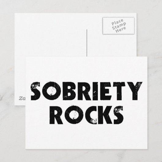 Sobriety Rocks Briefkaart (Voorkant / Achterkant)