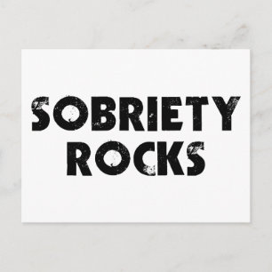 Sobriety Rocks Briefkaart