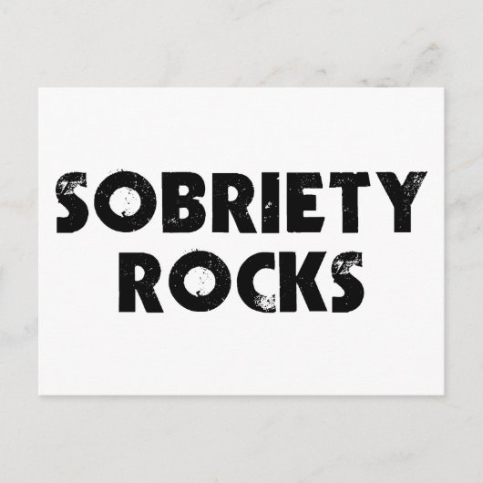 Sobriety Rocks Briefkaart (Voorkant)