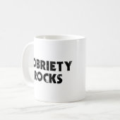 Sobriety Rocks Koffiemok (Voorkant links)