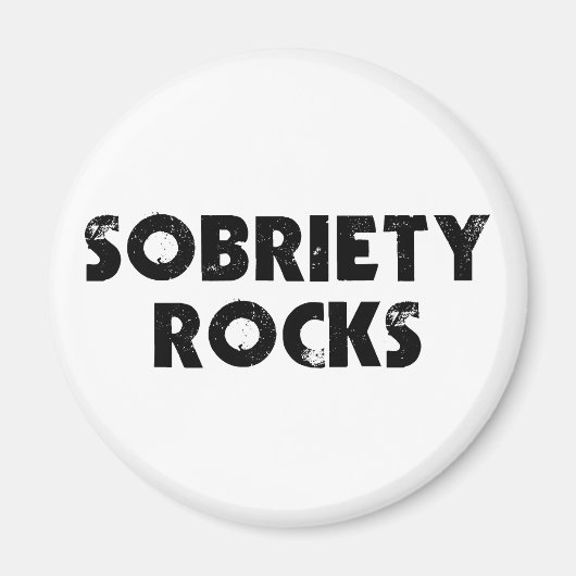 Sobriety Rocks Magneet (Voorkant)