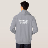 Sobriety Rocks met Skeleton Hand & Grunge Letters Hoodie (Achterkant volledig)