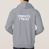 Sobriety Rocks met Skeleton Hand & Grunge Letters Hoodie (Achterkant)