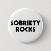 Sobriety Rocks Ronde Button 5,7 Cm (Voorkant)
