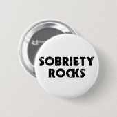 Sobriety Rocks Ronde Button 5,7 Cm (Voorkant /achterkant)