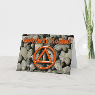 SOBRIETY ROCKS Sober Recovery Wenskaart Kaart