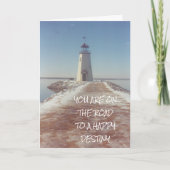 Sobriety verjaardag herstel vuurtoren kaart (Voorkant)