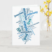 Sobriety Verjaardag/Jubileum Kaart (Gele Bloem)