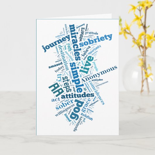 Sobriety Verjaardag/Jubileum Kaart (Gele Bloem)