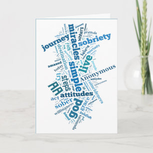 Sobriety Verjaardag/Jubileum Kaart