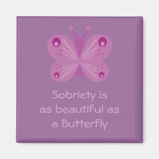 Sobriety vlinder magneet (Voorkant)