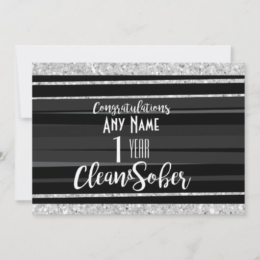 Sobrietykaart gepersonaliseerd 12-stappen herstel kaart (Voorkant)