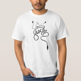 Soca-hoofdtelefoons T-shirt
