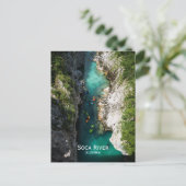 Soca in Kobarid, Slovenië. Alpiene sprookje. Briefkaart (Staand voorkant)