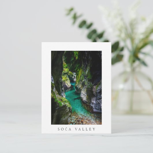 Soca kloof in Slovenië Briefkaart (Staand voorkant)