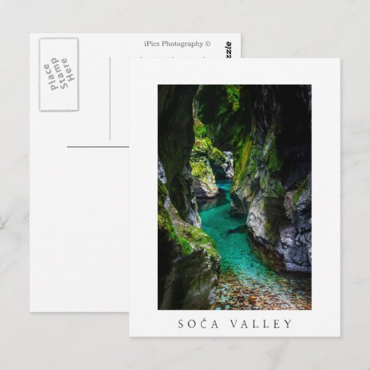 Soca kloof in Slovenië Briefkaart (Voorkant / Achterkant)