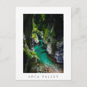 Soca kloof in Slovenië Briefkaart