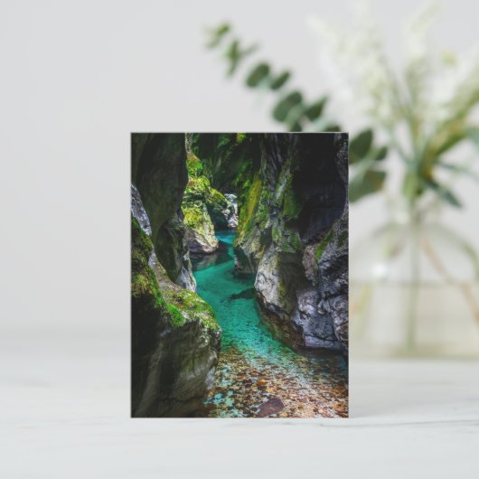 Soca kloof in Slovenië Briefkaart (Staand voorkant)