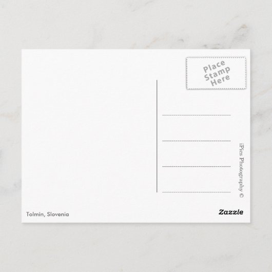 Soca kloof in Slovenië Briefkaart (Achterkant)