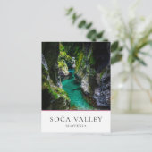 Soca kloof in Slovenië Briefkaart (Staand voorkant)