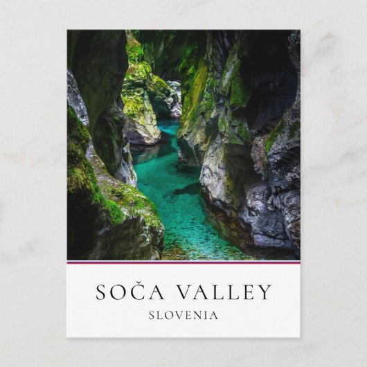 Soca kloof in Slovenië Briefkaart (Voorkant)