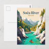 Soca-rivier, Slovenië Briefkaart (Voorkant / Achterkant)
