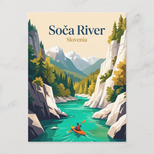 Soca-rivier, Slovenië Briefkaart (Voorkant)