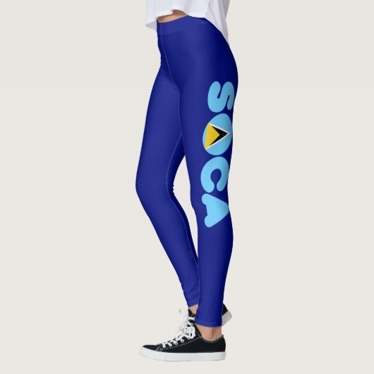 Soca Saint Lucia Vlag Carnaval Leggings (Links)