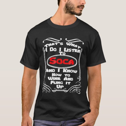 Soca Threads Wine And Fling It Up Carnival T-shirt (Voorkant)