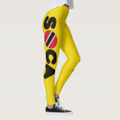 Soca Trinidad en Tobago Vlag Carnaval Leggings (Rechts)