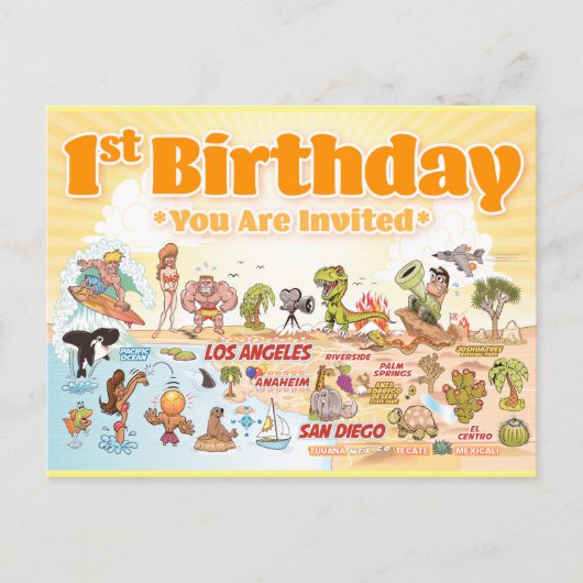 SoCal 1e verjaardag Briefkaart (Voorkant)