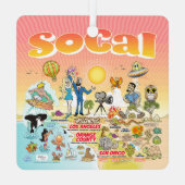 SoCal Beach Paradise Metalen Ornament (Achterkant)