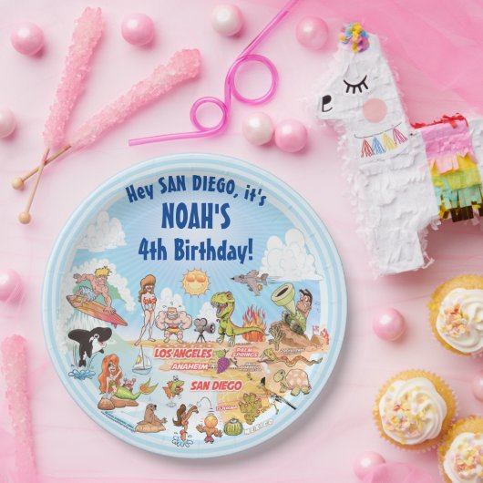 SoCal Birthday Paper-Borden Papieren Bordje (Feest)