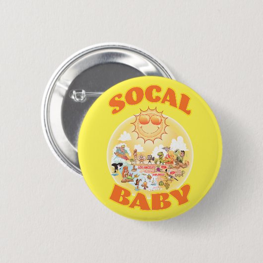 SoCal-Button Ronde Button 5,7 Cm (Voorkant /achterkant)