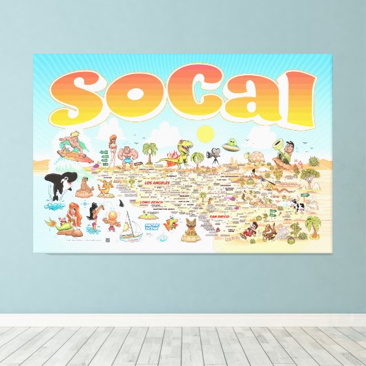 SoCal Canvas Afdruk (Insitu (Houten vloer))