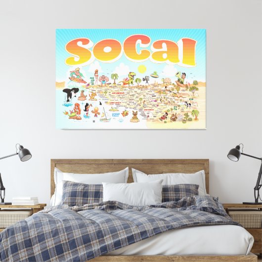 SoCal Canvas Afdruk (Insitu (Slaapkamer))