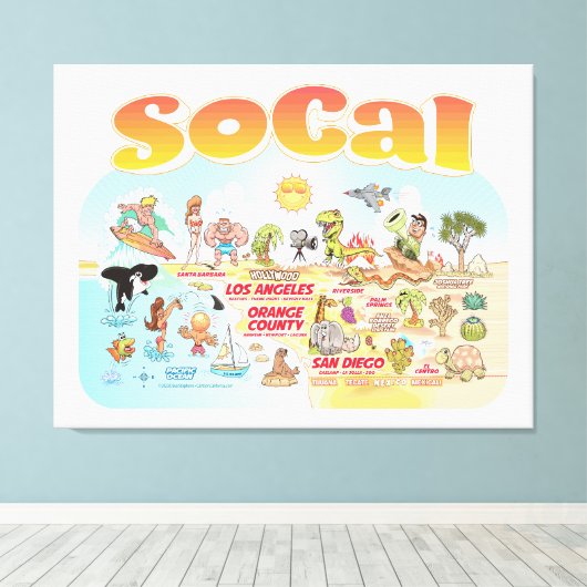 SoCal Canvas Afdruk (Insitu (Houten vloer))