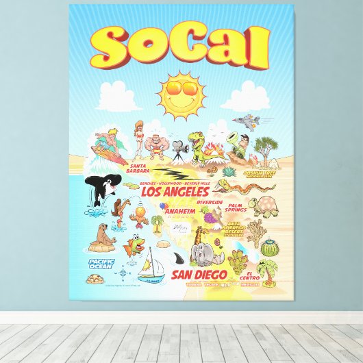 SoCal Canvas Afdruk (Insitu (Houten vloer))