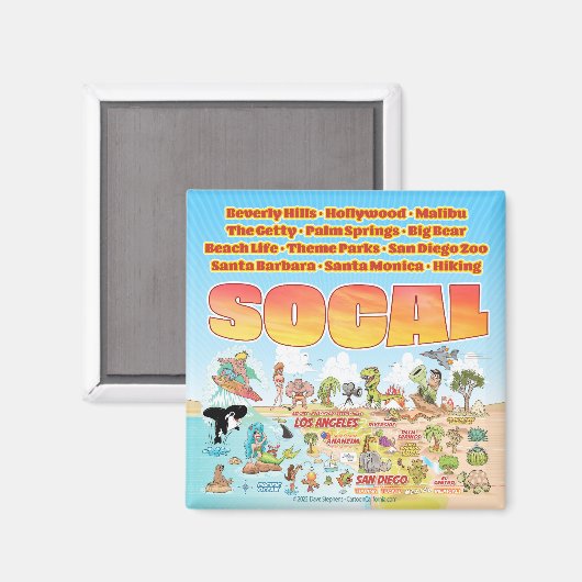 SoCal Cartoon Magnet (Voorkant / Achterkant)