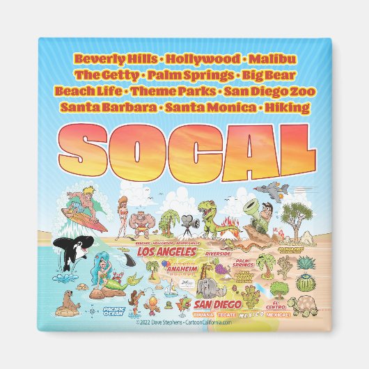 SoCal Cartoon Magnet (Voorkant)