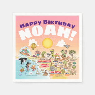 SoCal Custom Birthday Napkins Servet