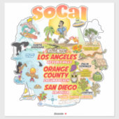 SoCal custom-cut vinyl Sticker (Vel)